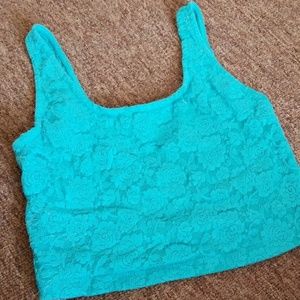 Light blue crop top